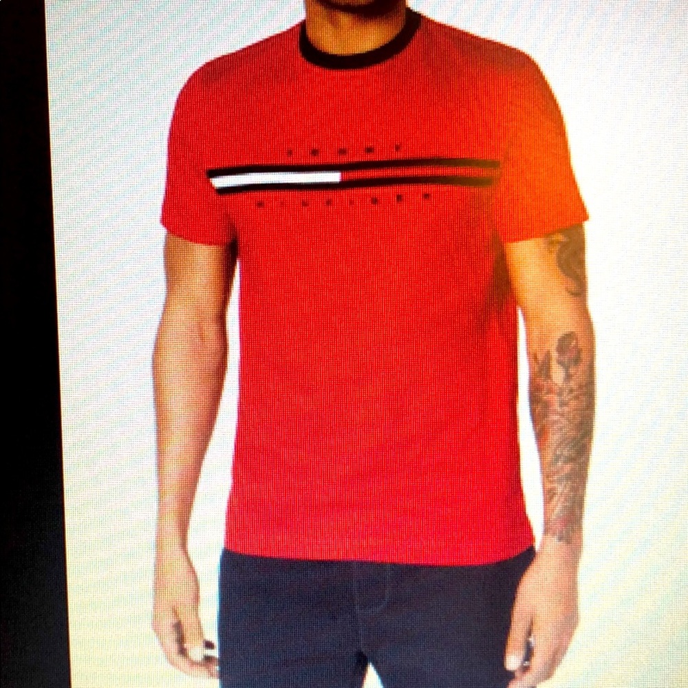 Red Tommy Hilfiger Men’s shirt